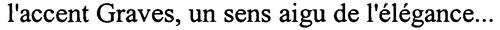 l'accent Graves, un sens aigu de l'élégance... trademark