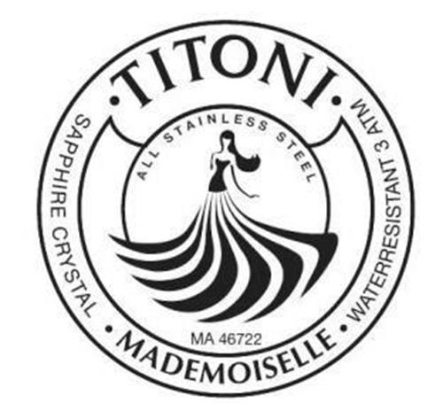 TITONI SAPPHIRE CRYSTAL MADEMOISELLE WATERRESISTANT 3 ATM ALL STAINLESS STEEL MA 46722 trademark