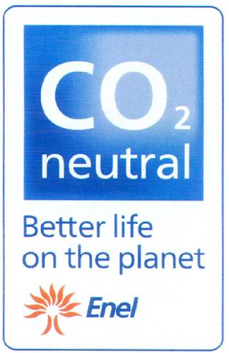 CO2 neutral Better life on the planet Enel trademark