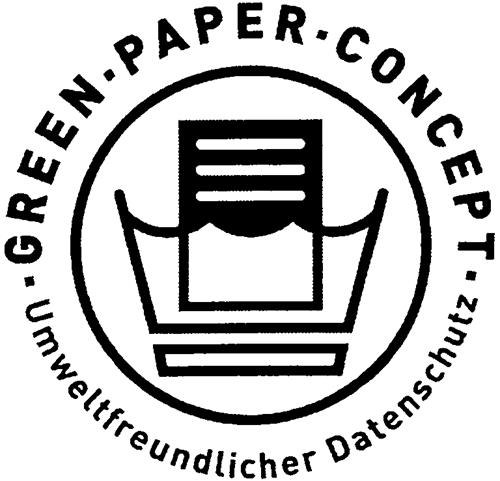 GREEN PAPER CONCEPT Umweltfreundlicher Datenschutz trademark