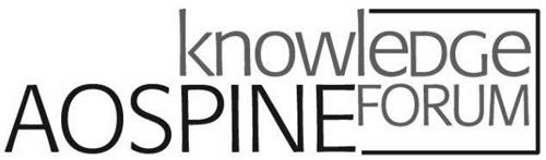 AOSPINE knowledge FORUM trademark