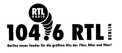 104.6 RTL BERLIN RTL RADIO trademark