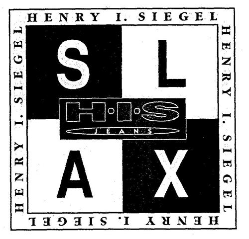 HENRY I. SIEGEL S L H·I·S JEANS A X trademark