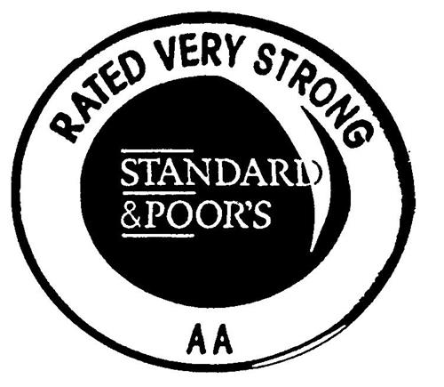 STANDARD & POOR'S RATED VERY STRONG AA trademark