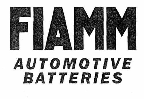 FIAMM AUTOMOTIVE BATTERIES trademark