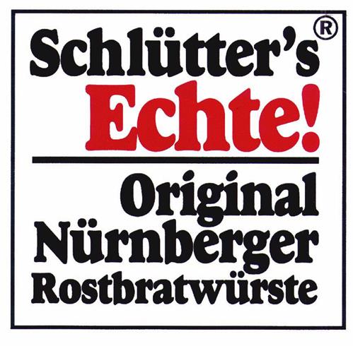 Schlütter's Echte! Original Nürnberger Rostbratwürste trademark