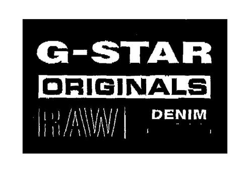 G-STAR ORIGINALS RAW DENIM trademark