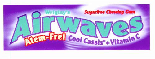 Airwaves Sugarfree Chewing Gum Atem-Frei Cool Cassis + Vitamin C trademark