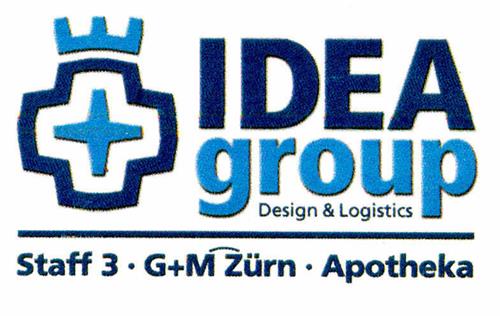 + IDEA group Design & Logistics Staff 3 · G+M Zürn · Apotheka trademark