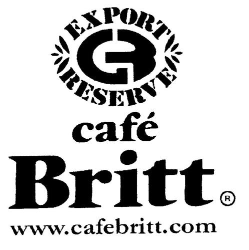 EXPORT RESERVE café Britt www.cafebritt.com trademark