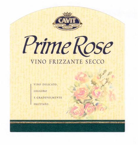 CAVIT A VITE AD VITAM Prime Rose VINO FRIZZANTE SECCO VINO DELICATO, LEGGERO E GRADEVOLMENTE FRUTTATO trademark