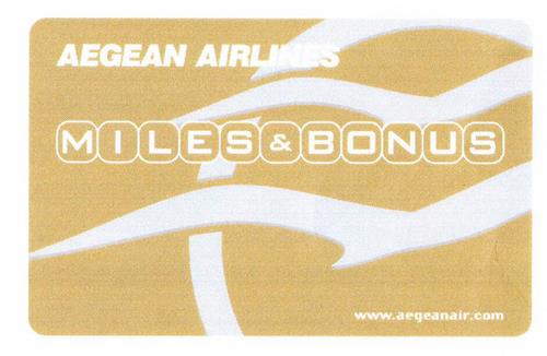 AEGEAN AIRLINES MILES & BONUS trademark