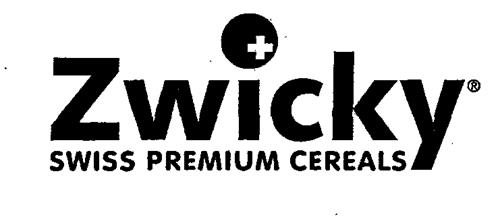 Zwicky SWISS PREMIUM CEREALS trademark