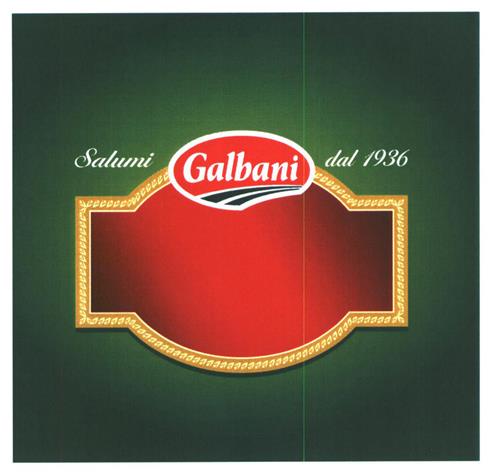 Salumi Galbani dal 1936 trademark