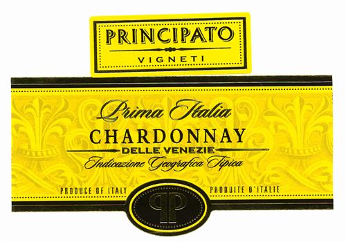 Prima Italia CHARDONNAY DELLE VENEZIE PRINCIPATO VIGNETI trademark