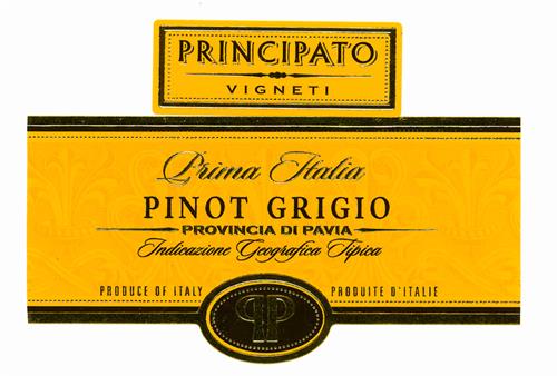 Prima Italia PINOT GRIGIO PROVINCIA DI PAVIA PRINCIPATO VIGNETI trademark