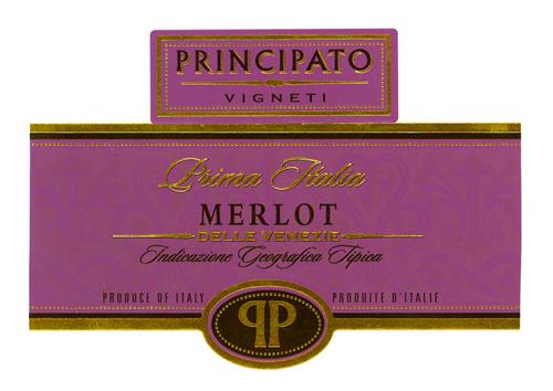 Prima Italia MERLOT DELLE VENEZIE PRINCIPATO VIGNETI trademark