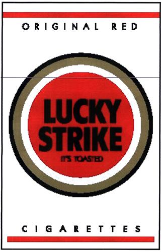 ORIGINAL RED LUCKY STRIKE CIGARETTES trademark