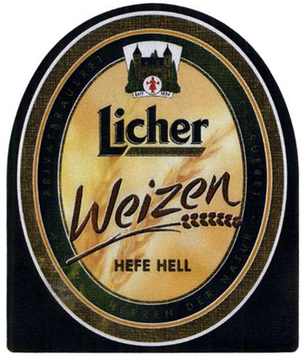 Licher Weizen HEFE HELL trademark