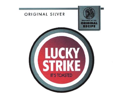 LUCKY STRIKE IT'S TOASTED ORIGINAL SILVER trademark