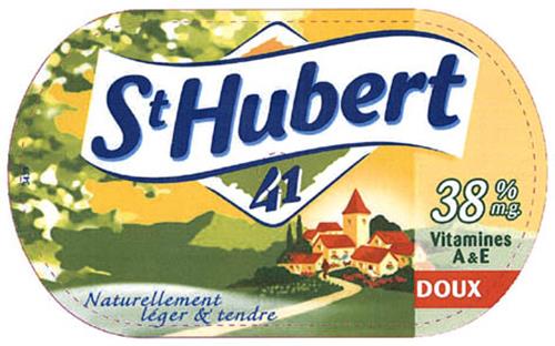 St Hubert 41 Naturellement léger & tendre 38% m.g. Vitamines A & E DOUX trademark