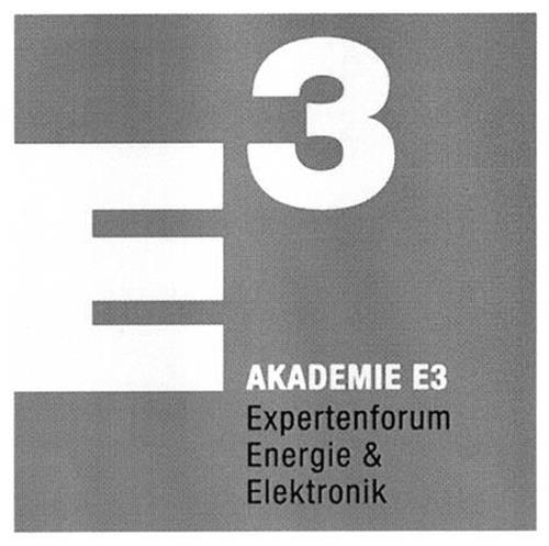 E3 AKADEMIE E3 Expertenforum Energie & Elektronik trademark