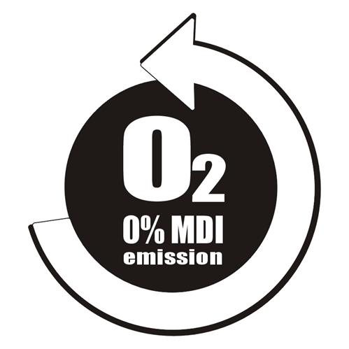 O2 0% MDI emission trademark