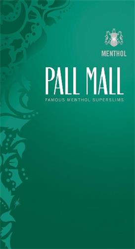 MENTHOL PALL MALL FAMOUS MENTHOL SUPERSLIMS trademark