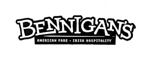 BENNIGAN'S AMERICAN FARE IRISH HOSPITALITY trademark