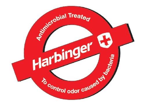 Harbinger Antimicrobial Treated To control odor caused by bacteria trademark