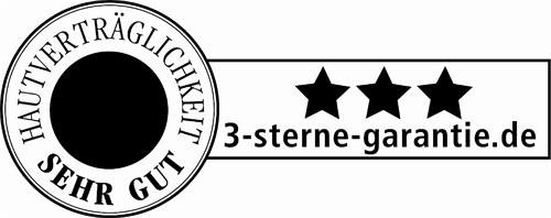 HAUTVERTRÄGLICHKEIT SEHR GUT 3-sterne-garantie.de trademark