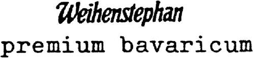 Weihenstephan premium bavaricum trademark