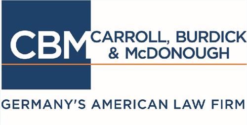 CBM CARROLL, BURDICK & MCDONOUGH
GERMANY'S AMERICAN LAW FIRM trademark