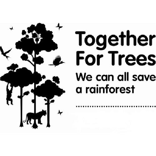 TOGETHER FOR TREES WE CAN ALL SAVE A RAIN FORREST trademark