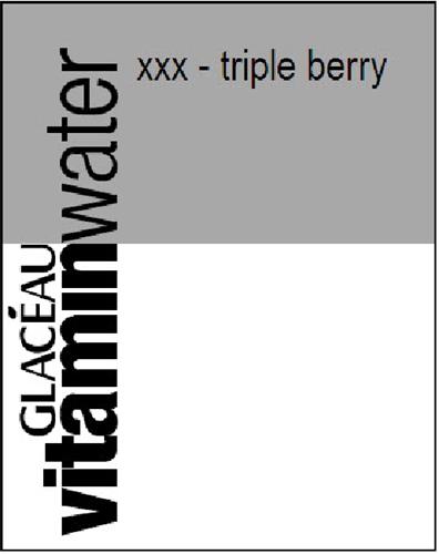 GLACEAU VITAMINWATER XXX - TRIPLE BERRY trademark