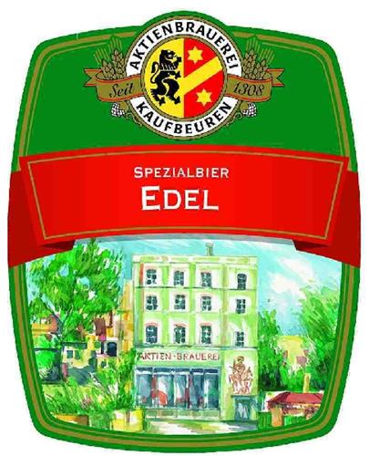 AKTIENBRAUEREI KAUFBEUREN Seit 1308 SPEZIALBIER EDEL trademark