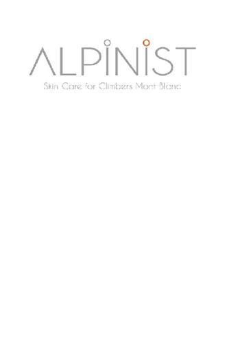 ALPINIST Skin Care for Climbers Mont Blanc trademark