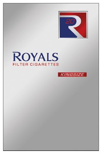 ROYALS FILTER CIGARETTES KINGSIZE 20 trademark