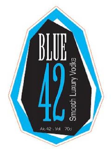 BLUE 42 Smooth Luxury Vodka trademark