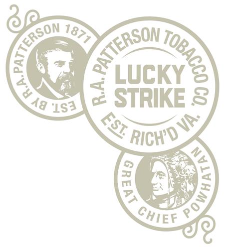 EST. BY R.A.PATTERSON 1871 LUCKY STRIKE R.A.PATTERSON TOBACCO CO.  Est. RICH´D VA. GREAT CHIEF POWHATAN trademark