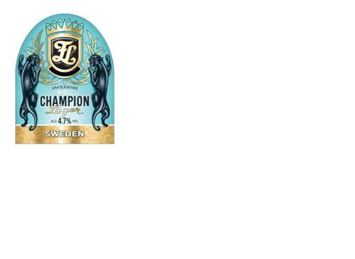 FL SWEDISH CHAMPION LAGER ALC 4,7% VOL SWEDEN trademark