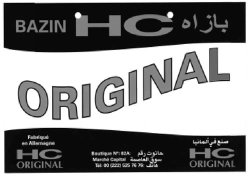 BAZIN HC ORIGINAL trademark