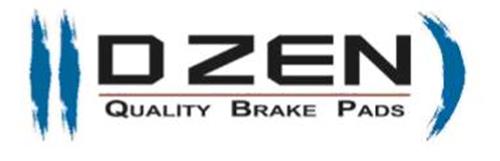 D ZEN QUALITY BRAKE PADS trademark