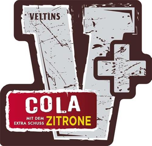 VELTINS V+ COLA MIT DEM EXTRA SCHUSS ZITRONE trademark