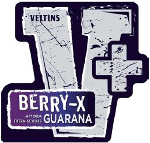 VELTINS V+ BERRY-X MIT DEM EXTRA SCHUSS GUARANA trademark