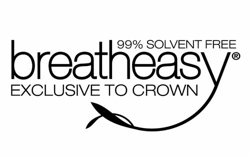 breatheasy EXCLUSIVE TO CROWN 99% SOLVENT FREE trademark