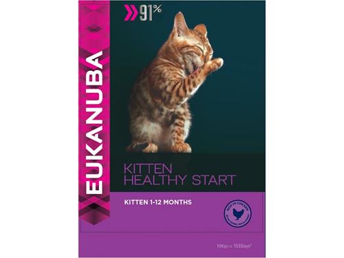 EUKANUBA 91% KITTEN HEALTHY START KITTEN 1-12 MONTHS trademark