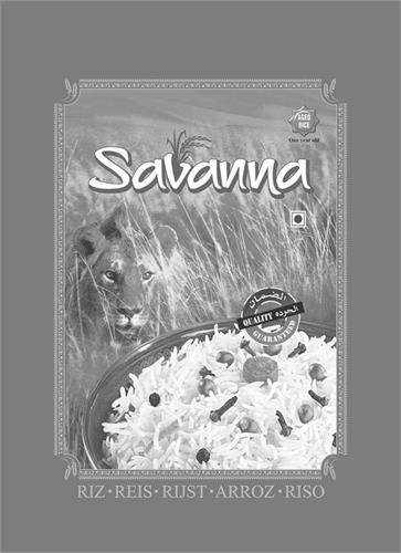 Savanna aged riced Quality Guaranted RIZ.REIS.RIJST.ARROZ.RISO trademark