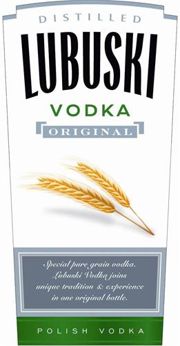 DISTILLED LUBUSKI VODKA ORIGINAL SPECIAL PURE GRAIN VODKA. LUBUSKI VODKA JOINS UNIQUE TRADITION & EXPERIENCE IN ONE ORIGINAL BOTTLE. POLISH VODKA trademark