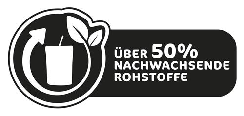 über 50% nachwachsende Rohstoffe trademark